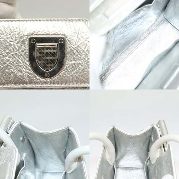 DIOR Ever Mini Hand Bag Leather Silver - Picture 11 of 13